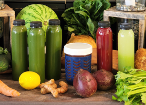 Fresh juices served as part of the self-guided cleanse