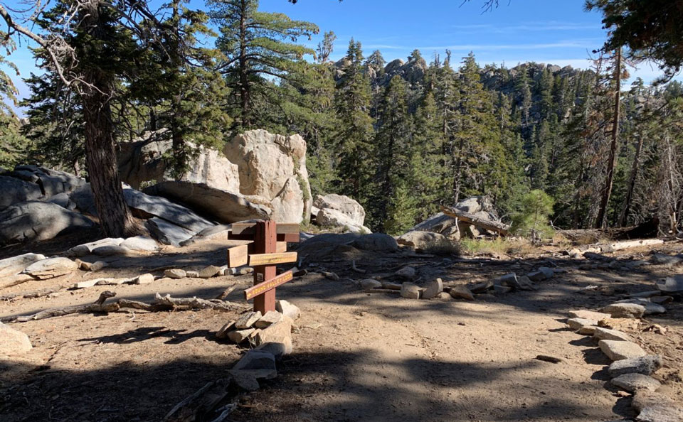 Hiking trail at the top of the Palm Springs Tramway